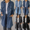 Celine™ | Comfortable women's jacket in faux denim style - Damenbekleidung - Dark blue / S