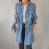 Celine™ | Comfortable women's jacket in faux denim style - Damenbekleidung - Light blue / S