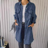 Celine™ | Comfortable women's jacket in faux denim style - Damenbekleidung - Dark blue / S