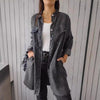 Celine™ | Comfortable women's jacket in faux denim style - Damenbekleidung - Dark grey / S