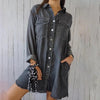 Celine™ | Comfortable women's jacket in faux denim style - Damenbekleidung - Dark blue / S