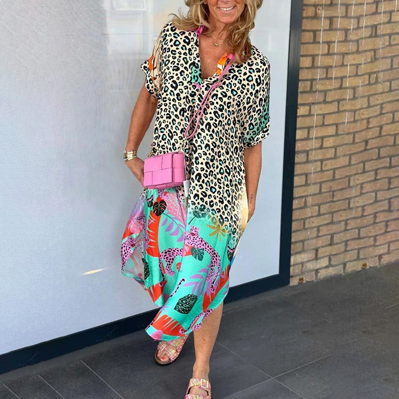 Calista | Elegant Animal Print Dress