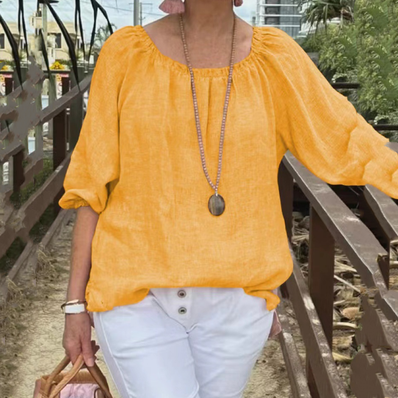 Gretta | Timeless Cotton-Linen Top
