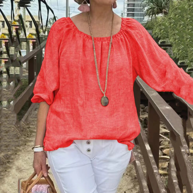 Gretta | Timeless Cotton-Linen Top
