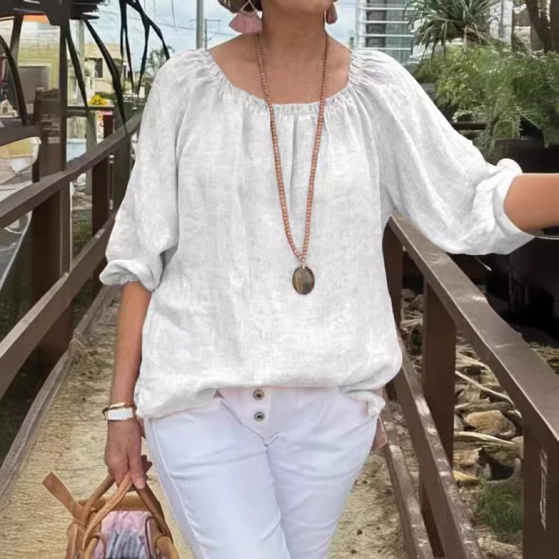 Gretta | Timeless Cotton-Linen Top