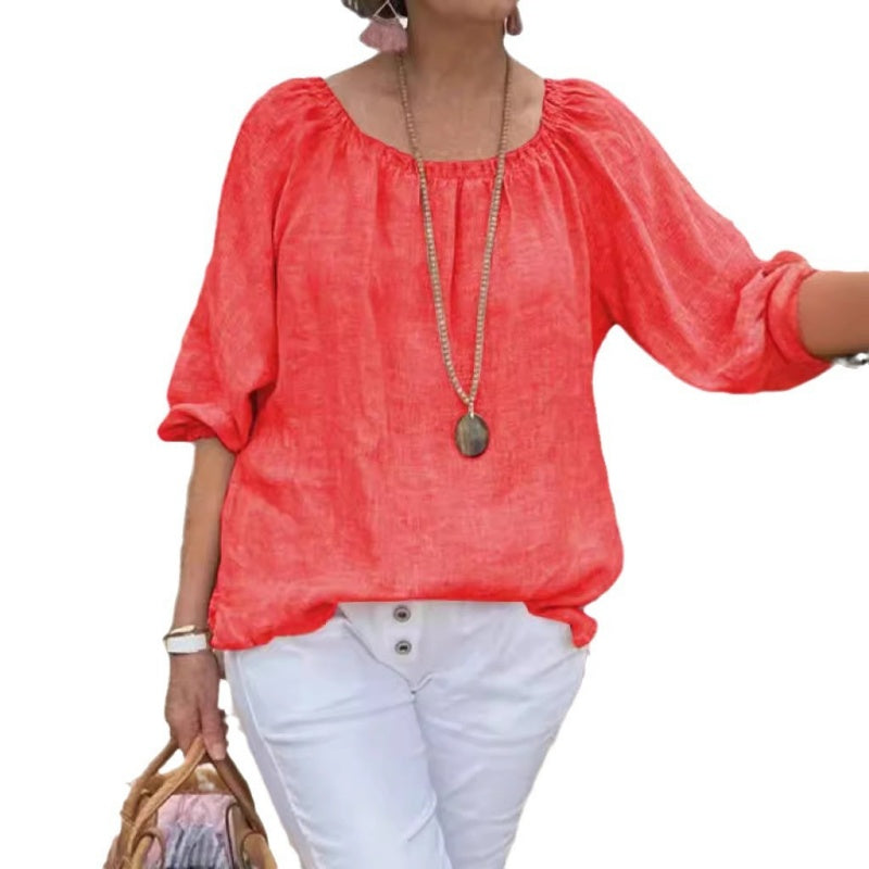 Gretta | Timeless Cotton-Linen Top