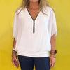 Shine | Elegant Zip-Up Blouse Shirt