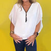 Shine | Elegant Zip-Up Blouse Shirt