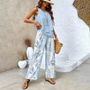 Ratchel | Fashionable Women's Set with Printed Top and Matching Pants