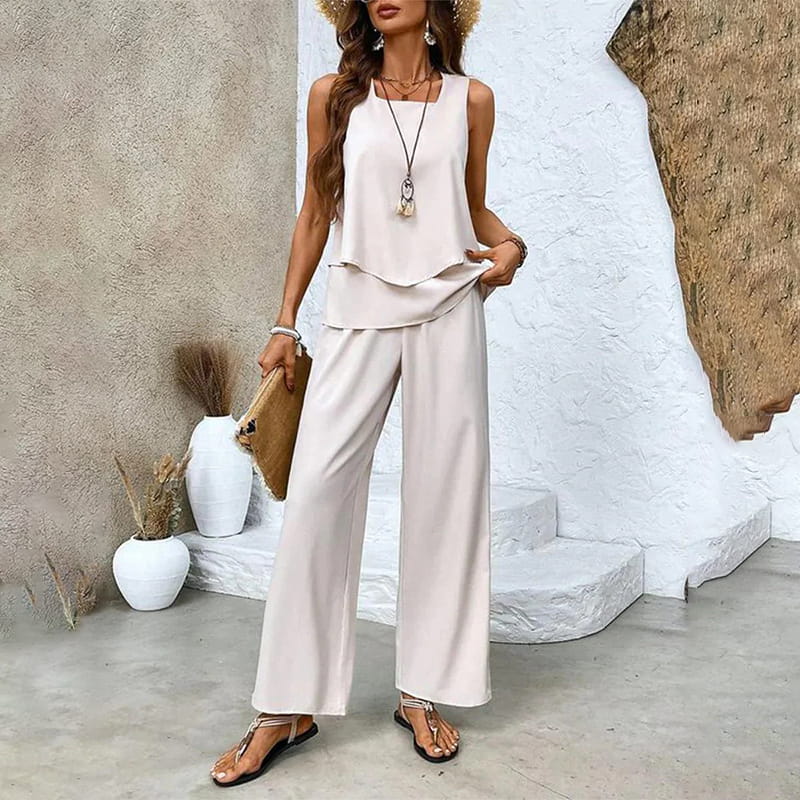 Ratchel | Fashionable Women's Set with Printed Top and Matching Pants