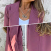 Nadja™ | Stylish long blazer - Klær & Tilbehør - Purple / S
