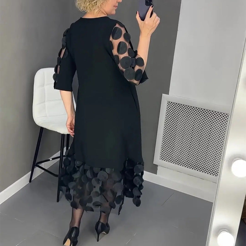 Agnes | Elegant Plus-Size Dress with Polka Dots