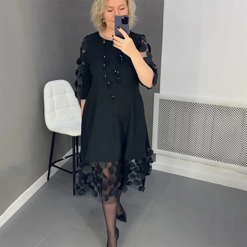 Agnes | Elegant Plus-Size Dress with Polka Dots