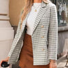 Laura | Fashionable blazer in a checked design - Klær og Tilbehør - Pink / S
