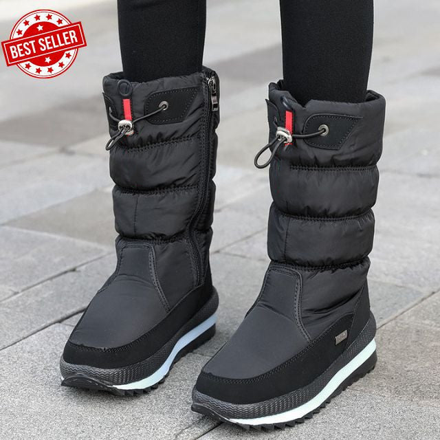 Stefi™ | Non-slip and waterproof faux fur snow boots - Black / 36