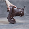 Velina™ | Orthopaedic leather boots - Brown autumn lining / 35