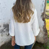 Runa™ | Loose jacquard top with a round neckline - Kläder och Accessoarer - Apricot / S