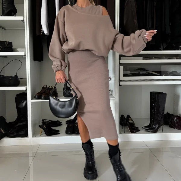 Xayah | Chic vibes set - Kleidung & Accessoires - Brown / S