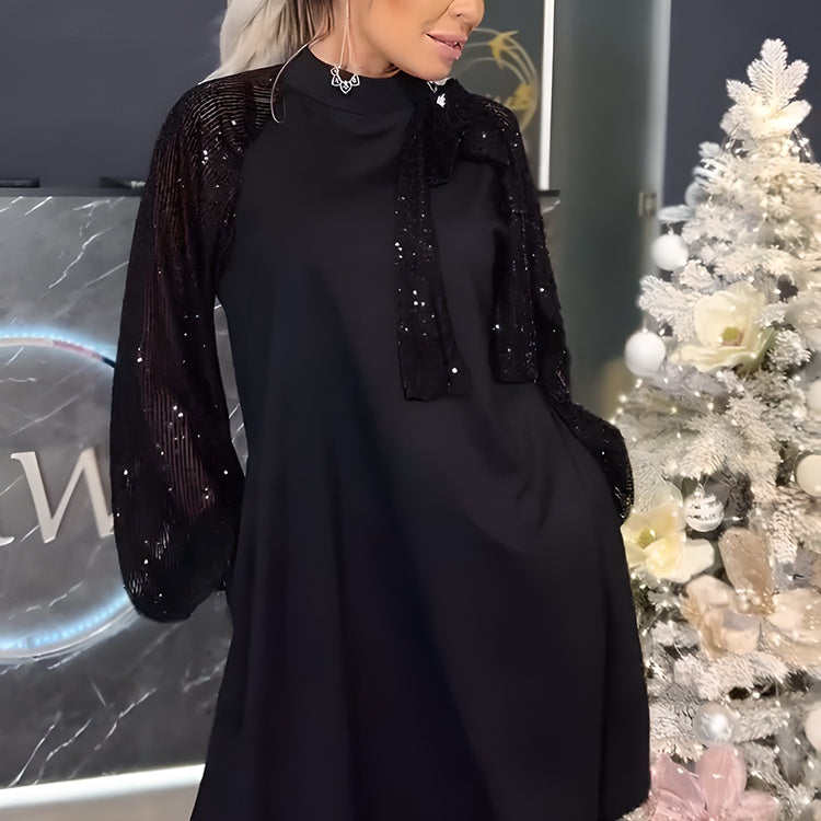 Zoila | Sequin tie dress