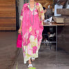 Naomy | Elegant Floral Print Kaftan Dress