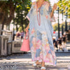 Naomy | Elegant Floral Print Kaftan Dress