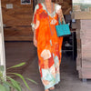 Naomy | Elegant Floral Print Kaftan Dress