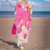 Naomy | Elegant Floral Print Kaftan Dress