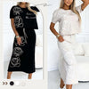 Lyca | Casual Women's Set with Floral T-shirt and Bustier Skirt