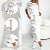 Lyca | Casual Women's Set with Floral T-shirt and Bustier Skirt