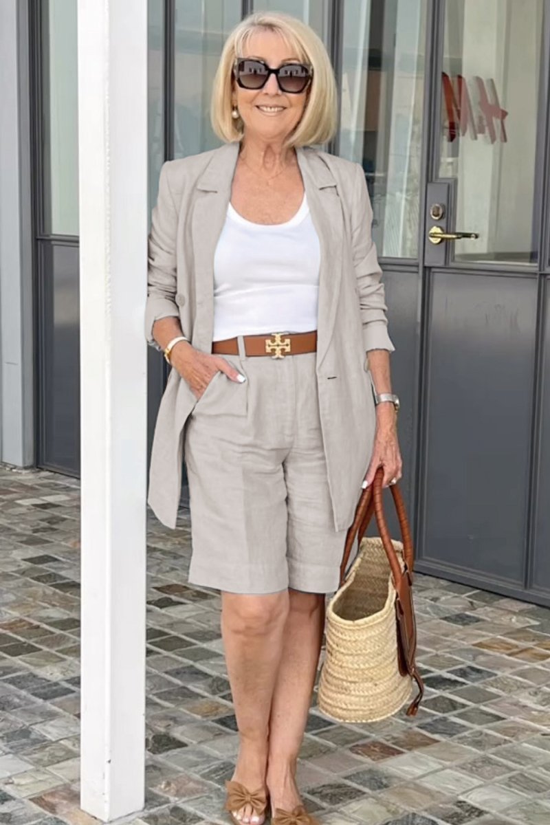 Carolin | Breezy Set with Feminine Jacket & Shorts