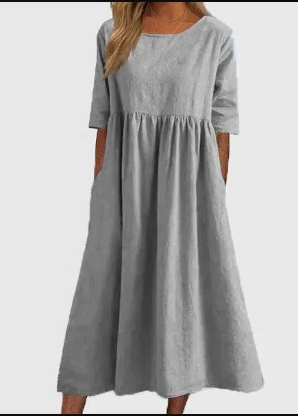 Eliana | Airy Cotton Dress with Pocket