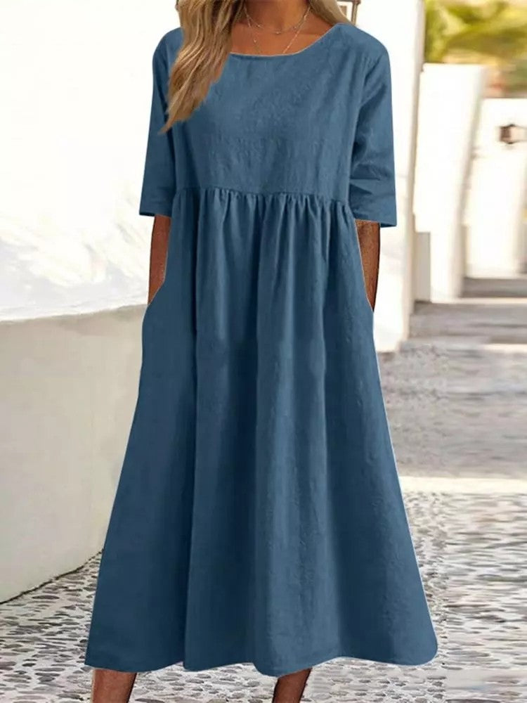 Eliana | Airy Cotton Dress with Pocket