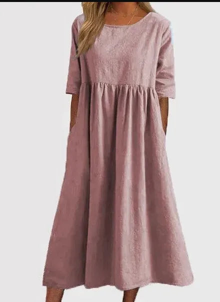 Eliana | Airy Cotton Dress with Pocket