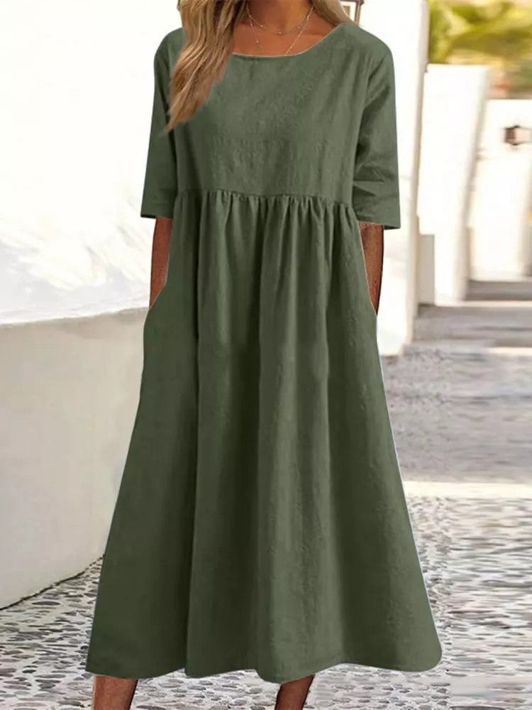 Eliana | Airy Cotton Dress with Pocket