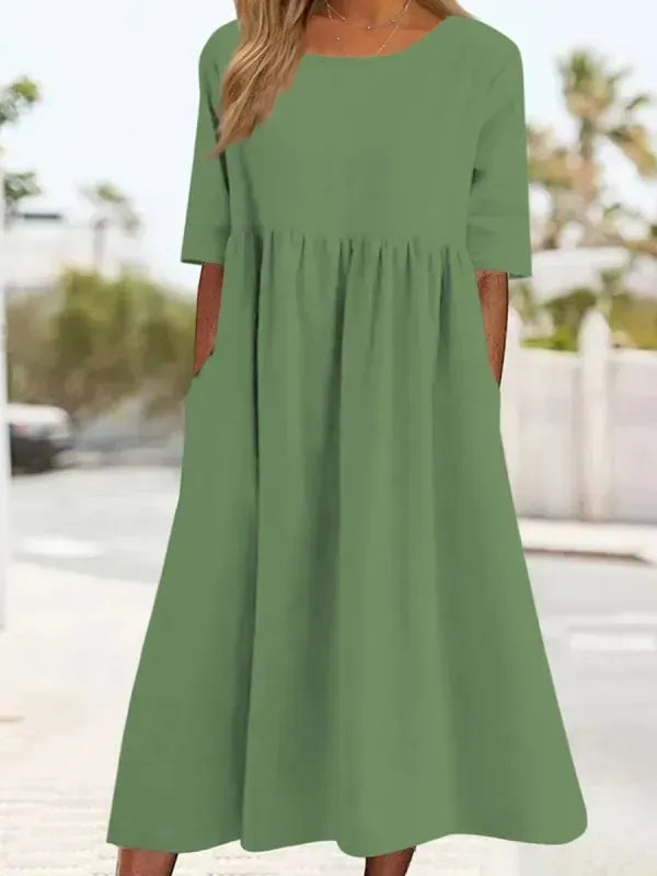 Eliana | Airy Cotton Dress with Pocket