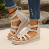 Heather | Rhinestone Chic Wedge Sandals