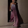 Glenda | Ombre Strapless Pleated Dress