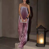 Glenda | Ombre Strapless Pleated Dress