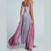 Glenda | Ombre Strapless Pleated Dress
