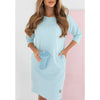 Paisley | Comfortable Dress with 3/4 Sleeves and Round Neck