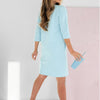 Paisley | Comfortable Dress with 3/4 Sleeves and Round Neck
