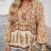 Betha | Printed Long Sleeve Shirt with V-Neck