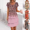 Mitsy | Colorful Sequin Dress with Leopard Print