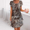 Mitsy | Colorful Sequin Dress with Leopard Print