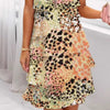 Mitsy | Colorful Sequin Dress with Leopard Print