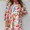 Debie | Comfortable Floral Dress with V-Neck and Button Placket