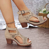 Arkianna | Elegant Sandals with Mid-Height Heel and Open-Toe Design