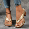 Mauv | Summery flip-flops with a chunky heel