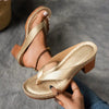 Mauv | Summery flip-flops with a chunky heel