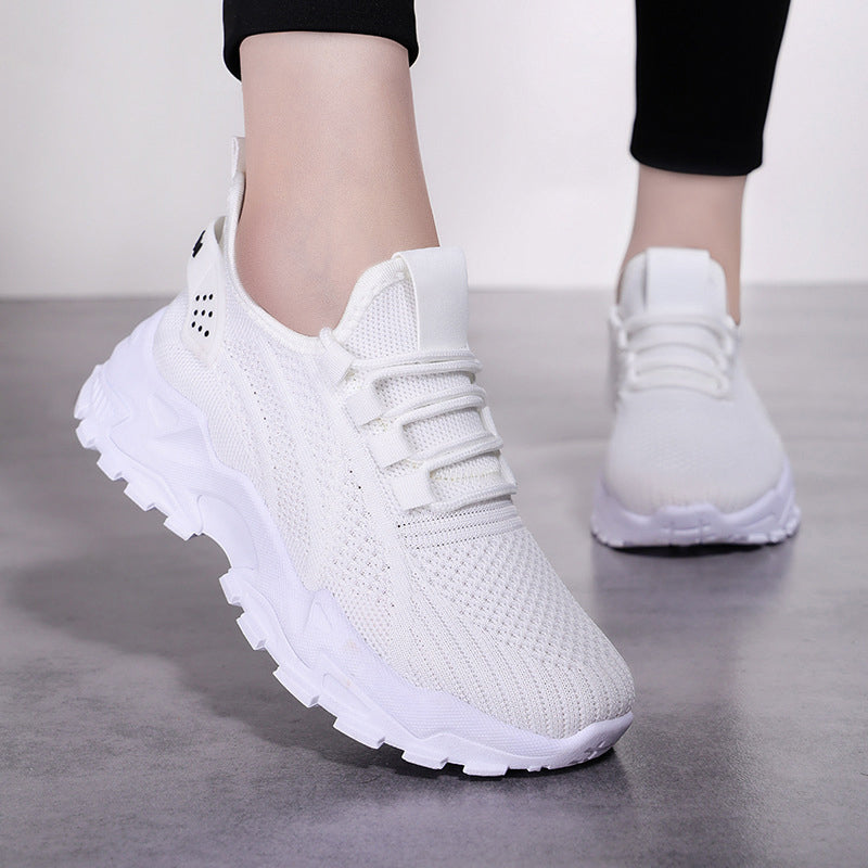 Xarien | Mesh Sneakers with Moulded White Soles